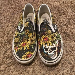 Vans Slip-On Beauty Skull Skate Shoe -